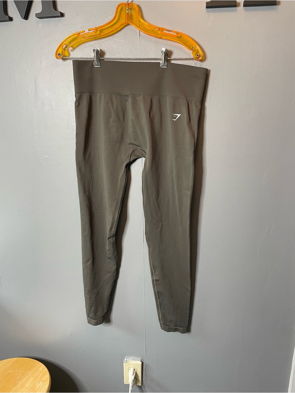 Gymshark Womens Lift Seamless Olive High-Waist Performance Leggings size XL